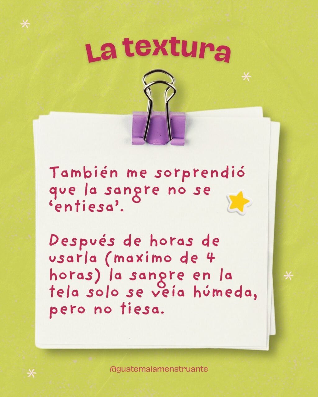 Instagram post from guatemalamenstruante. This post is in position 4.